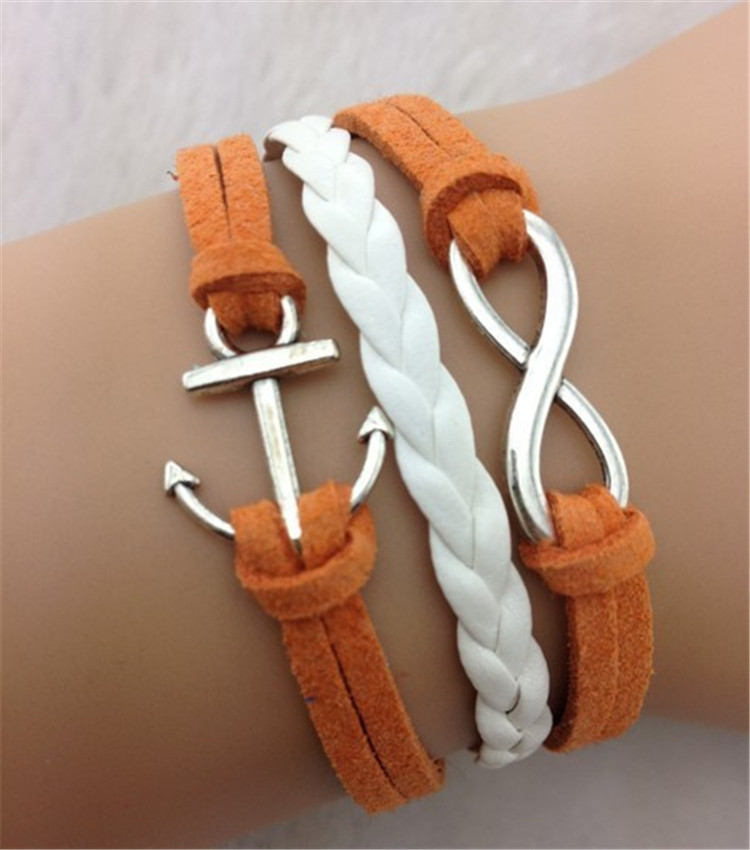 Joker Anchor Multi-layer Leather Cord Bracelet