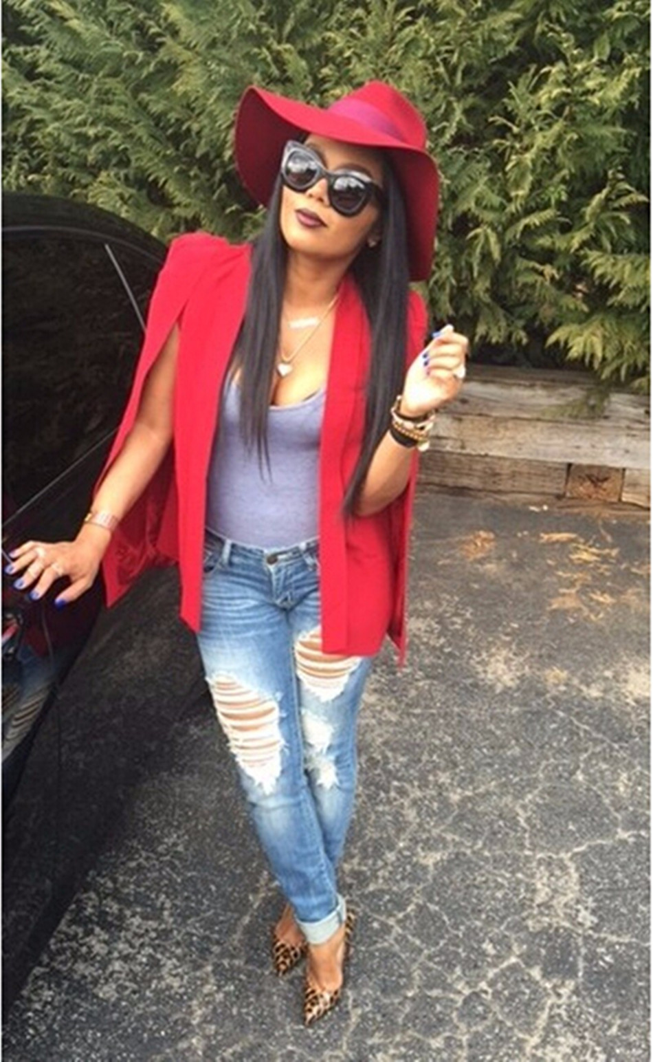 Red cape blazers on sale
