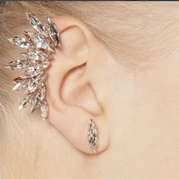 Exaggerate Crystal Ear Clip Earrings