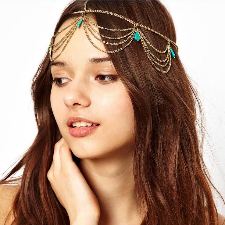 Bohemian Turquoise Tassel Hair Accessories