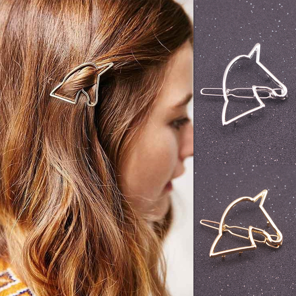 Hollow Out Unicorn Women S Joker Hair Clips On Luulla