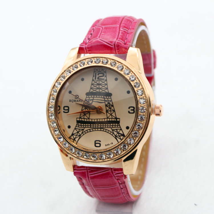 Classic Tower Print Crystal Watch