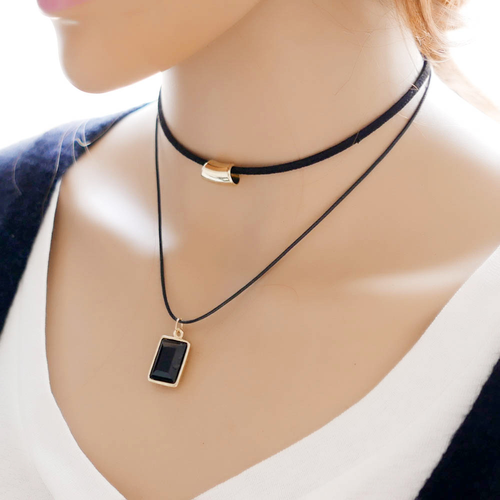 Korean Fashion Lady Double Simple Necklace on Luulla