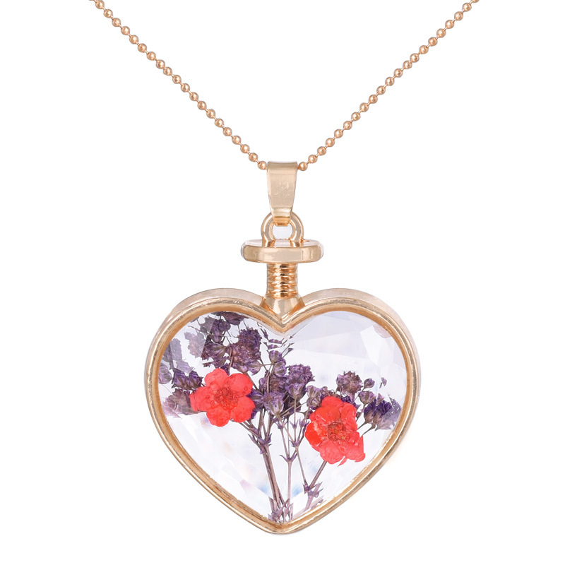Mantianxing Flower Bouquet Fresh And Forget Me A Bottle Necklace