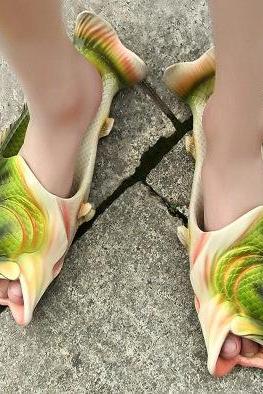 Unique Fish Shape Peep Toe Slippers Sandals