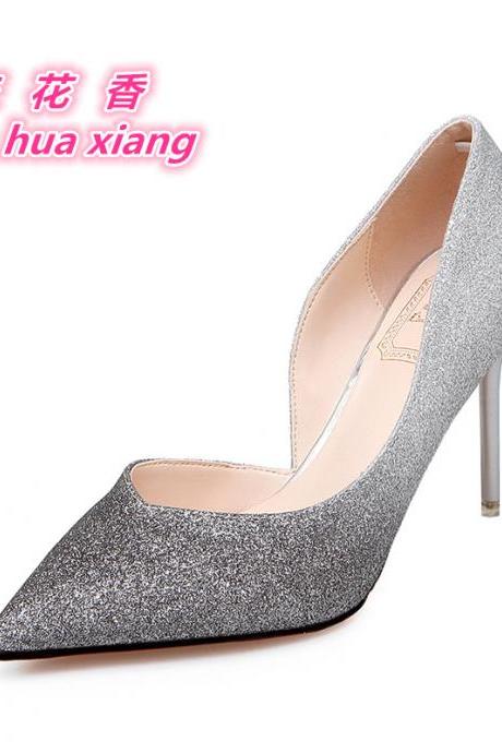 Ombre Glitter Pointed-toe High Heel Stilettos, Party Heels