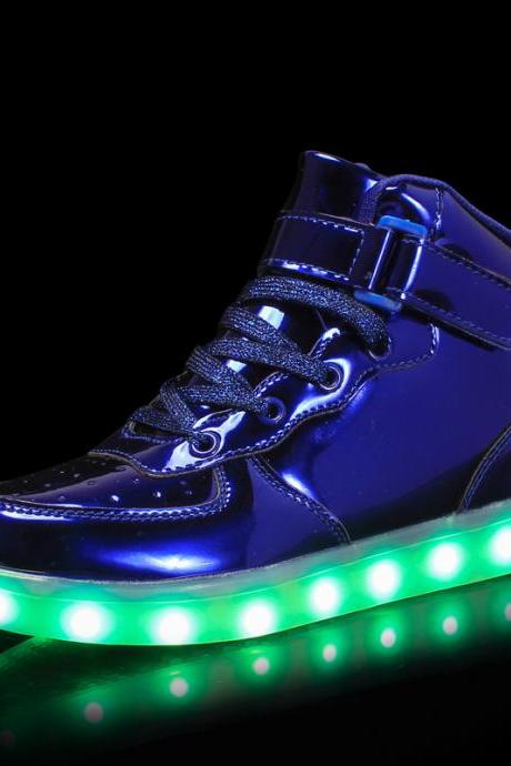 PU Pure color Lace-Up LED Round Toe Boots