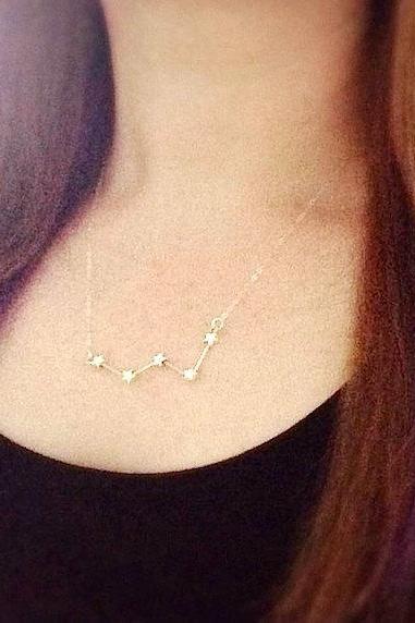 Five-pointed Star Constellation Brief Paragraph Clavicle Necklace