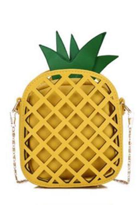 Lovely Pineapple Shape PU Crossbody Bag