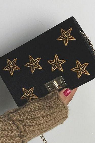 Five-pointed Star Decoration Crossbody Bag