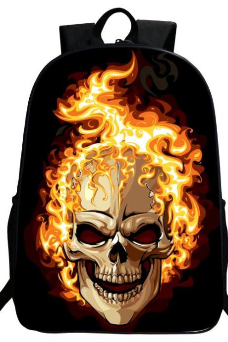 Korean Style Skull Printing Men's Backpack