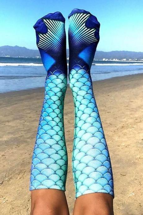 The Little Mermaid Pattern Render Stockings