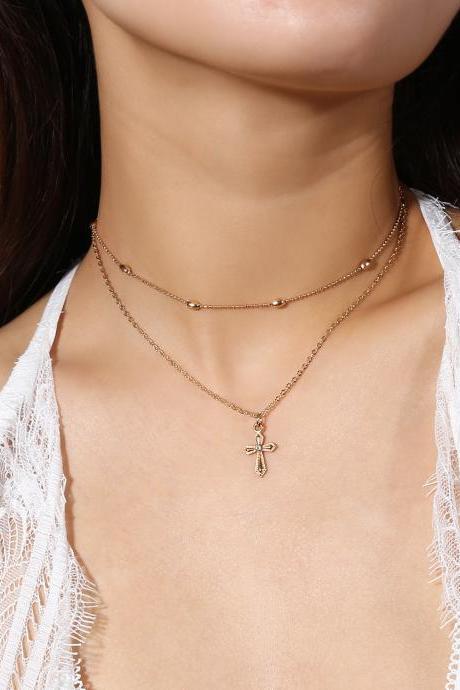 Fashion Simple Cross Pendant Necklace
