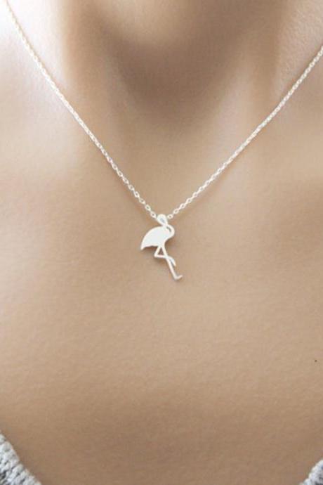 Lovely Animal Flamingo Pendant Necklace