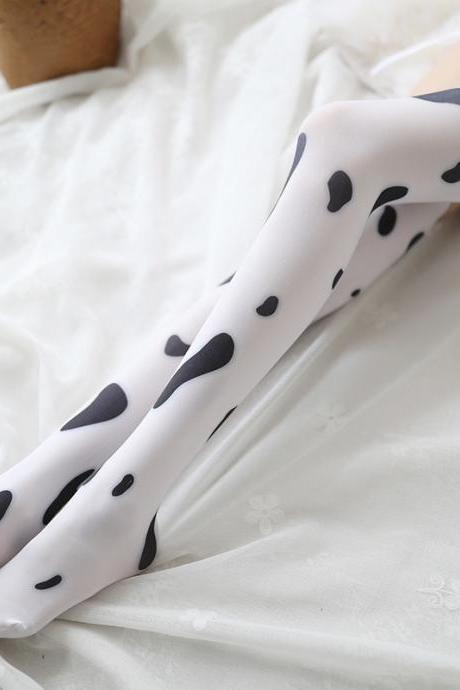 Sexy underwear Cow spot stockings for girl