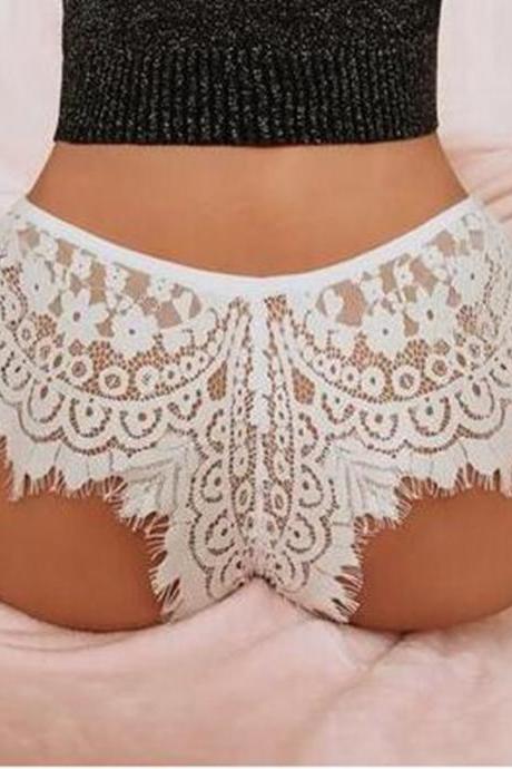 Sexy Low-waisted Lace women's seductive t-pants(Q2020320)