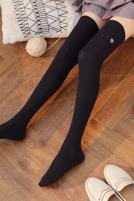 Womens Sequin Knit Glitter Socks Over Knee High Thigh Leg Warm Stocking Leggings 