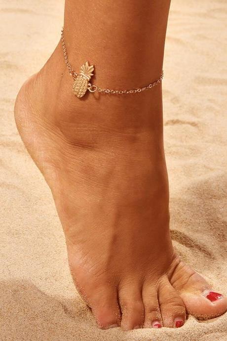 Chain Pineapple Anklet Jewelry Beach Section Anklets