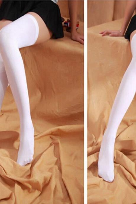 Women Socks Fashion Stockings Casual Cotton Thigh High Over Knee Cotton High Socks Girls Womens Female Long Knee Sock