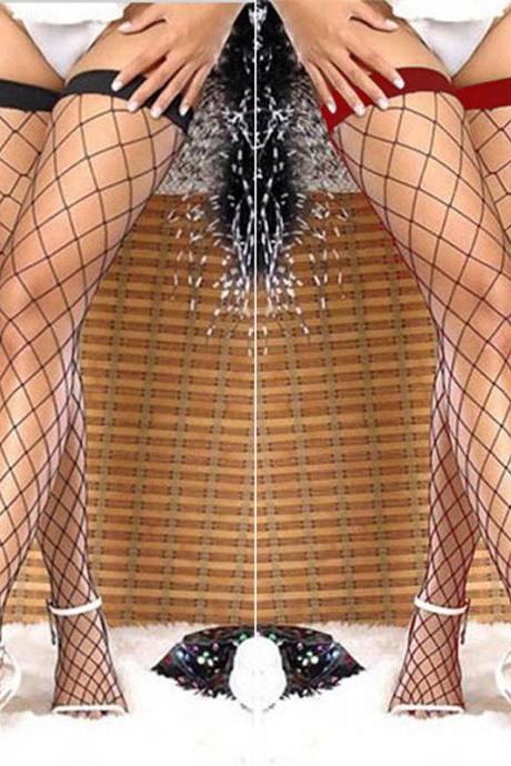 Summer Sexy Fishnet Stockings Women New High Elastic Solid Long Stockings