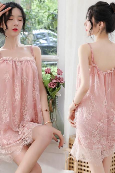 Sexy Pink Fashion Lace Dress For Women