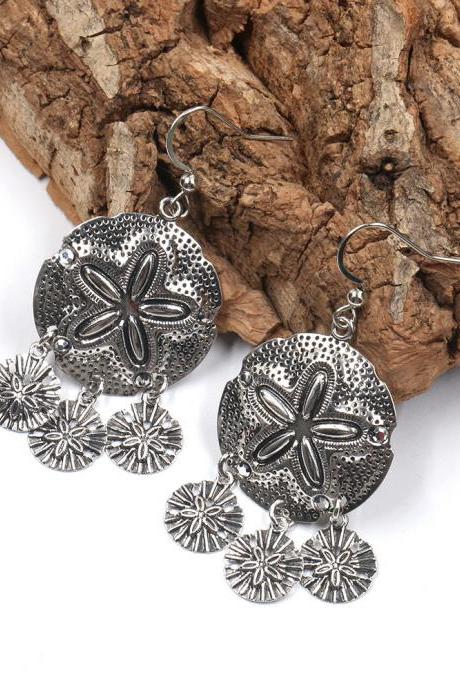 Bohemian National Style Creative Accessories Alloy Exaggerated Carved Pattern Earrings And Earrings