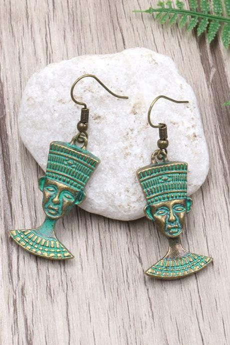 Alloy pendants and ear hooks for head portraits of ancient Egypt-2
