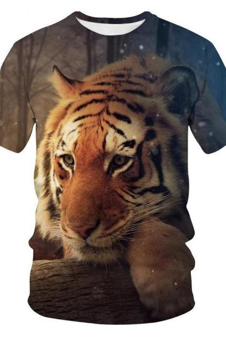 Free Shipping 3D animal print T-shirt-12