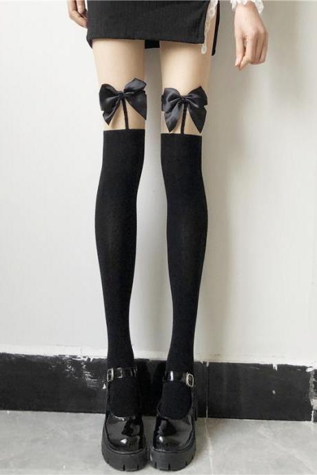 Japanese Lolita Lace Socks Jk Spice Girls College Style Summer Thin Lolita Long Tube Knee Socks-2