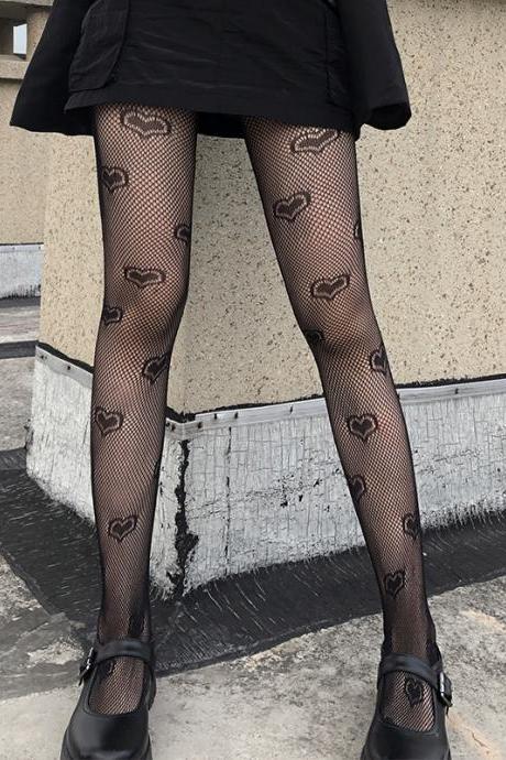 Free Shipping Leopard print Lolita socks children's thin JK Spice Girl dark black Lolita college wind fishing net pantyhose-3