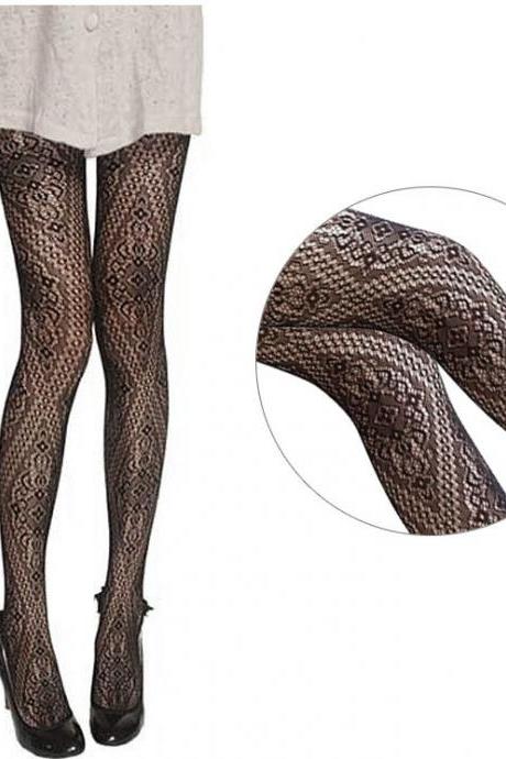 Fishnet Stockings Pantyhose Jacquard Tattoo Stockings Mesh Stockings-6
