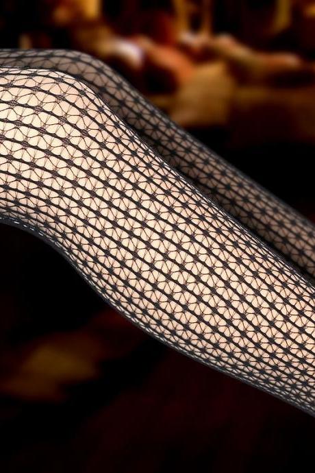 Fishnet Stockings Pantyhose Jacquard Tattoo Stockings Mesh Stockings-8