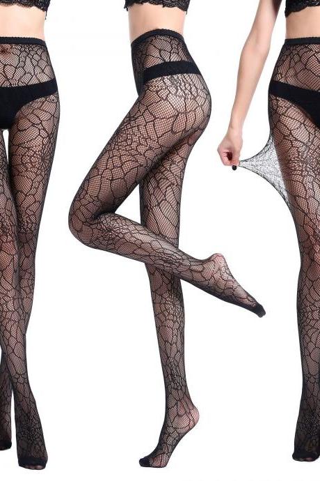 Funny Women's Net Stockings Sexy Underpants Fishnet Eye Jacquard Net Stockings Small Net Stockings-3