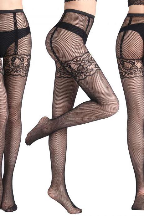 Funny Women's Net Stockings Sexy Underpants Fishnet Eye Jacquard Net Stockings Small Net Stockings-6