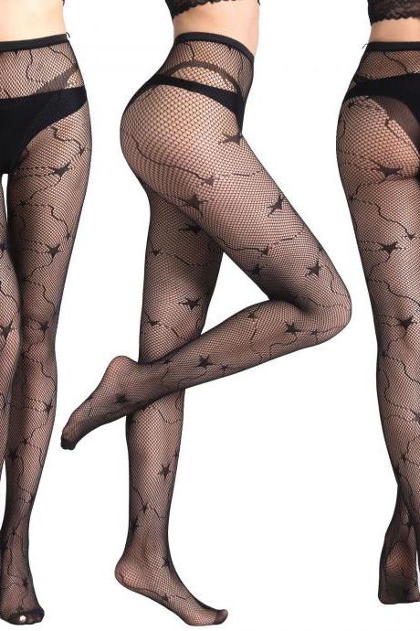 Funny Women's Net Stockings Sexy Underpants Fishnet Eye Jacquard Net Stockings Small Net Stockings-7