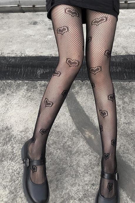 Black Pantyhose Love Thin Women&amp;amp;#039;s Spring And Summer Lace Bottom Stockings Net Stockings