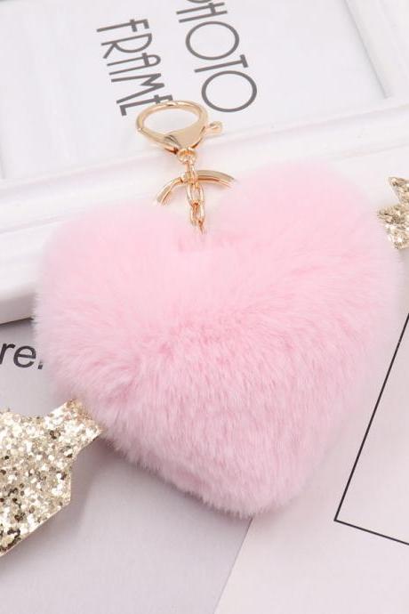 Cupid arrow love Plush key chain creative gift fashion women's hairball bag Pendant-2