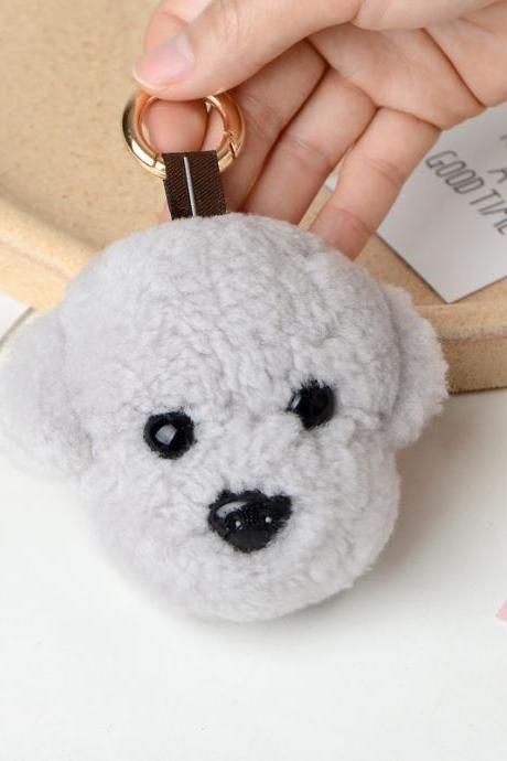 Little White Dog Fur Pendant Is Better Than Teddy Bear Bag Pendant-8