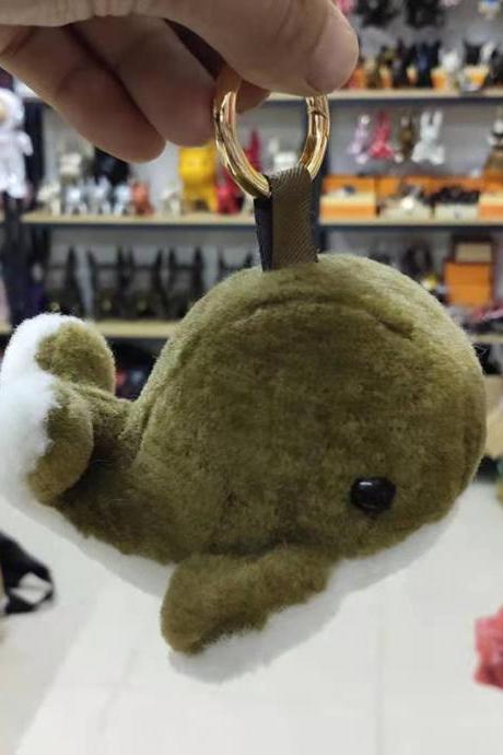 Wool Baby Whale Car Key Chain Pendant Plush Doll Schoolbag Pendant-5