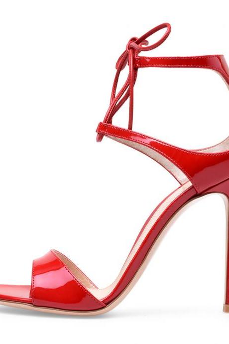 Red Character With Super High Heels Sandals Dinner Shoes