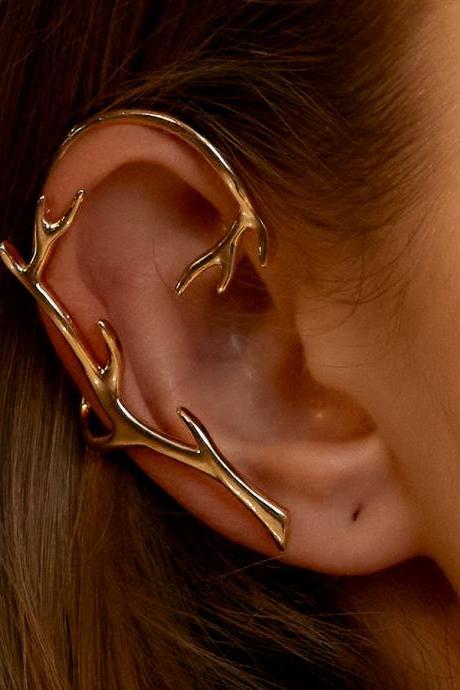 Branch Ear Hanging Earbone Clip Pierced Earrings