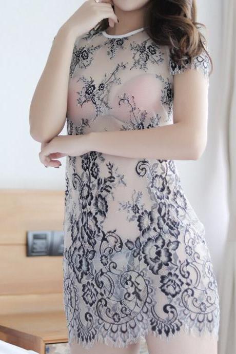 Mini Nightgowns Womens Lace Top Sexy Women For Femme Sleepwear