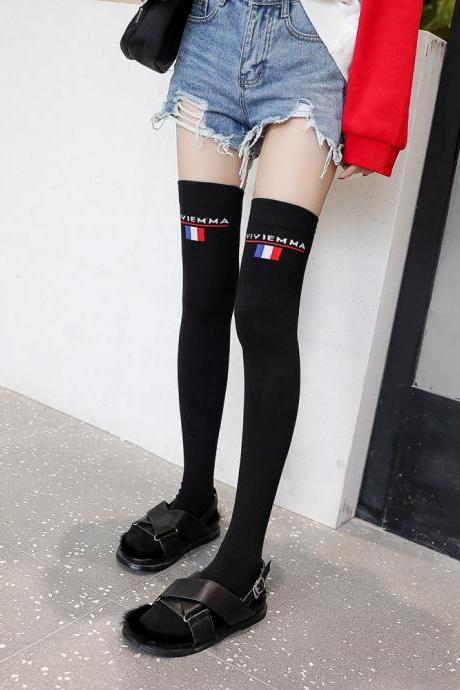 Autumn And Winter High Tube Socks Knitted Stockings