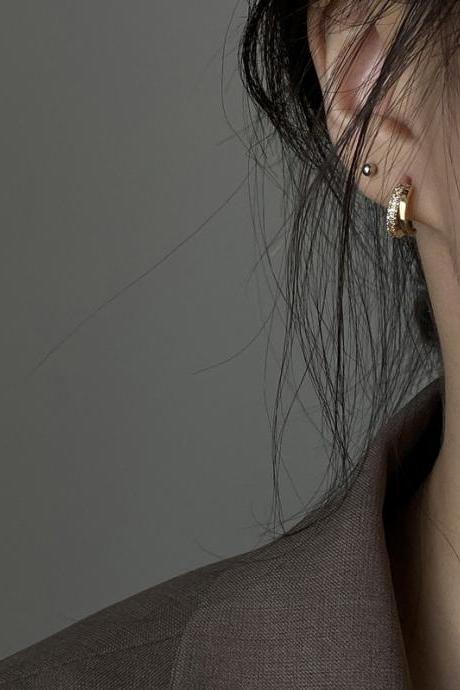 Original Geometry Circular Shiny Earrings Accessories