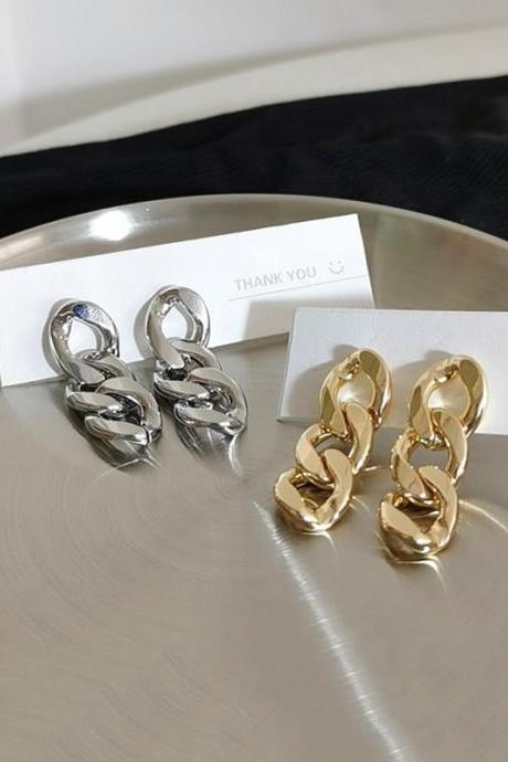 Original Gold&silver Chain Simple Earrings