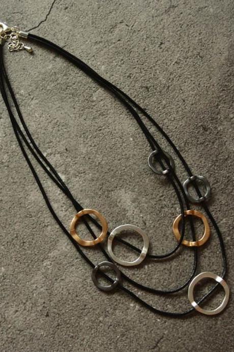 Vintage Simple Multi-Layer Circle Necklace