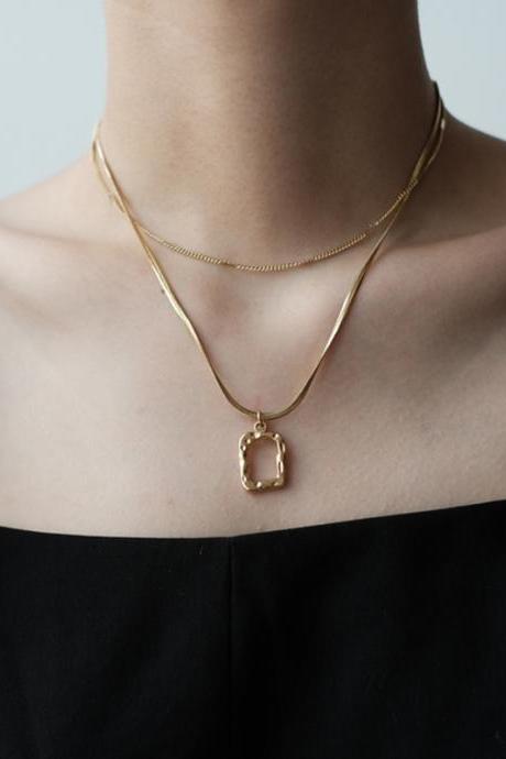 Urban Multi-layered Hollow Sweater Chain Necklaces Accessories
