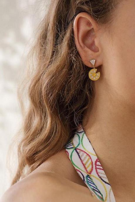 Simple Lemon Earrings Accessories