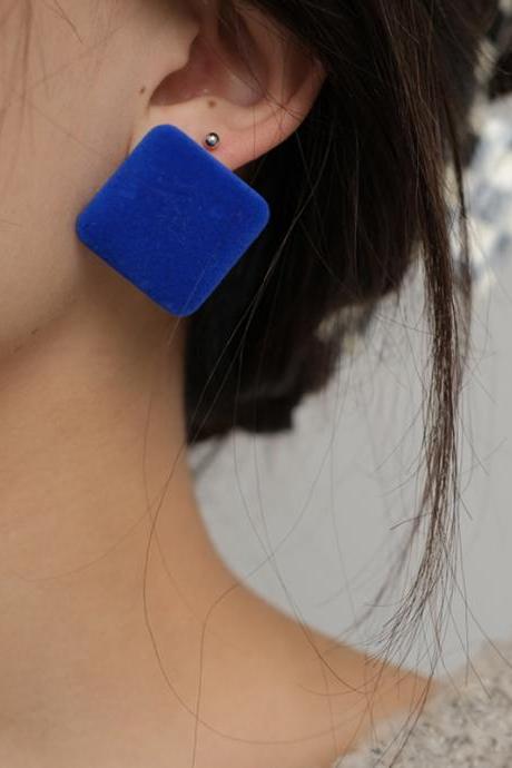 Urban Blue Geometric Earrings Accessories