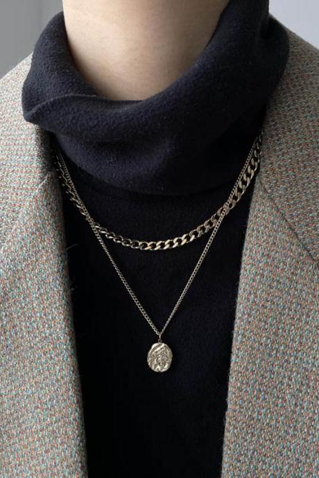 Original Punk Multi-Layered Sweater Chain Necklaces Accessories